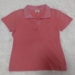 LACOSTE ラコステ　ピンク ドット柄 ポロシャツ 44