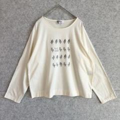 美品　PICONE 長袖　カットソー　ライトグレー　ふわふわ 楽天市場】ロンT レディース トップス 長袖 レースプリント