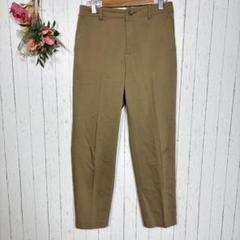 グラシア　ストレッチテーパードパンツ　【L】　ライトブラウン　センタープレス