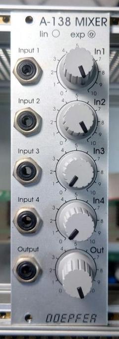 Doepfer A-138 MIXER 4チャンネルモジュール Doepfer A-138a 4-channel Linear Mixer Eurorack Module