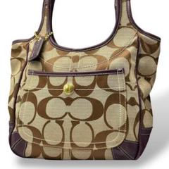 COACH コーチ　ワンショルダーバッグ　シグネチャー柄　トートバッグ★