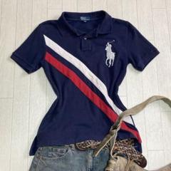 平成ギャル Polo Ralph Lauren ポロシャツ ピチT XS相当 紺