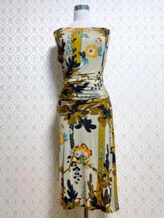 関税送料込【ETRO】エトロ ロング ワンピース 花柄 イエロー ETRO エトロ シャツ ロング ワンピース ペイズリー 総柄 42