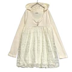 ジェイアイマックス　レースドッキング ボアチュニック　ミニワンピース　美品