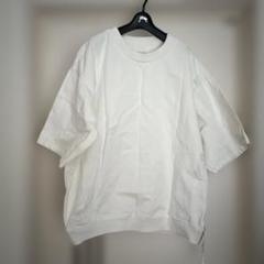 ZARA ホワイトデニム生地　オーバーサイズカットソー　Sサイズ