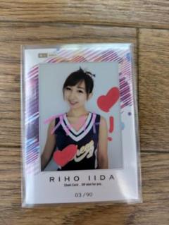 飯田里穂　チェキ　カード　直筆　メッセージ　チアリーダー　グラビア　声優