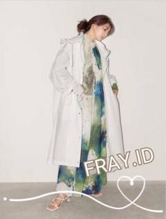 美品✨FRAY.ID 　サイドスリット　モッズコート　ホワイト　フリー 美品✨FRAY.ID サイドスリット モッズコート ホワイト フリー