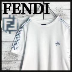 11493【美品・現行モデル】フェンディ☆ズッカ柄 定番カラー白tシャツ