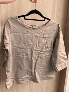 ベージュ 五分袖 Tシャツ Mサイズ