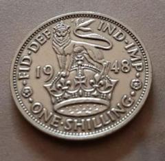 イギリス 2シリング 硬貨 16枚、1シリング 硬貨17枚、 1948年から イギリス 2シリング 硬貨 16枚、1シリング 硬貨17枚、 1948年から
