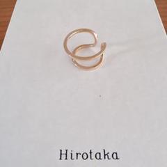 Hirotaka MANHATTAN ダブルラインイヤーカフ　イエローゴールド