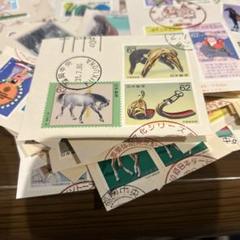 使用済み　馬の切手　台紙付き　　　　　　　　　　1233 使用済み 馬の切手 台紙付き 1233