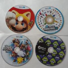 スーパーマリオ 3Dワールド ニュースーパーマリオブラザーズU 等ソフトのみ4枚