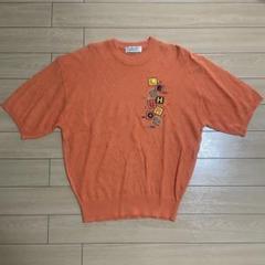 サマーニット オレンジ 半袖 Ｍ