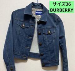☆BURBERRY☆デニムブルゾンジャケットレディースsize38黒