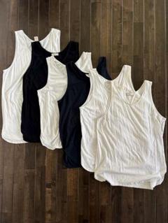 イロコイ/定番 ロングタンクトップ 6枚セット サイズ1,2 ミックス 白,黒