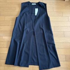 エニィファム　ロングベスト　ネイビー