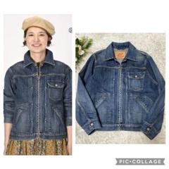 現行✨ライ麦デニムの908クロスビーGジャン（インディゴ 重）男女兼用 S相当 現行✨ライ麦デニムの908クロスビーGジャン（インディゴ 重