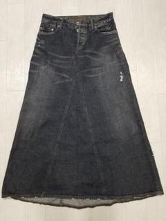 goa denim zip gimmick design long skirt