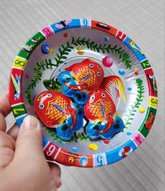 昔金魚　浮陶器　ヴィンテージ　レトロ 火鉢 金魚鉢 陶器製 ヴィンテージ 水漏れ有り レトロ - メルカリ