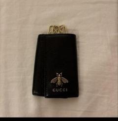 GUCCI、ブラック レザーキーケース 蜂のモチーフ 美品 GUCCI 蜂 ビー ブラック レザーキーケース - メルカリ