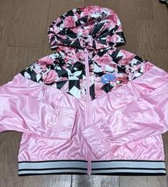 NIKE 花柄プリント　ナイロン　ジャケット　ブルゾン　ナイキ　ブラック　Sサイズ　ウインドブレーカー