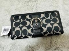 COACH FJ9005 ブラック/ベージュ 長財布