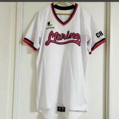 DESCENTE - 【限定】千葉　ロッテ　マリーンズ　唐川　サード　ユニフォーム　デサント フリー 限定】千葉 ロッテ マリーンズ 唐川 サード ユニフォーム