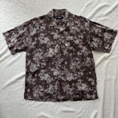 90s〜 MICHIKO LONDON コットン 開襟 アロハシャツ 茶色 龍