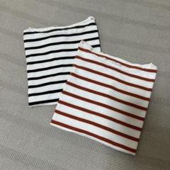 無印良品 太番手天竺編みボートネックワイド半袖Ｔシャツ2枚 M〜Lサイズ