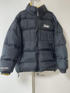 FIRST DOWN ダウンジャケット 黒黄 リバーシブル 3XL 大きいサイズ