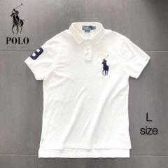 Polo ポロラルフローレン　ビッグポニー刺繍　No.３パッチ　ポロシャツ　Lのサムネイル