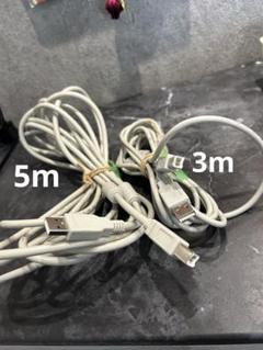 USBケーブル A to B 3mと5m の2本