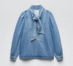 2025年最新】zara リボンデニムブラウスの人気アイテム - メルカリ