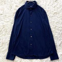 【美品✨】鎌倉シャツ Active ストレッチ 長袖シャツ 紺 日本製 M