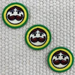 刺繡ワッペン　エンブレム　お菓子　緑　3枚セット