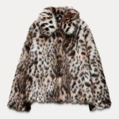 新品未使用タグ付き　Sサイズ ZARA フェイクファージャケット　レオパード フェイクファー レオパードコスチューム - ブラウン | ZARA