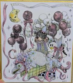 オリジナルキャラクター イラスト 色紙