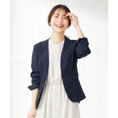 【美品】any SiS ノーカラージャケット　アンコン　薄手　ホックのサムネイル