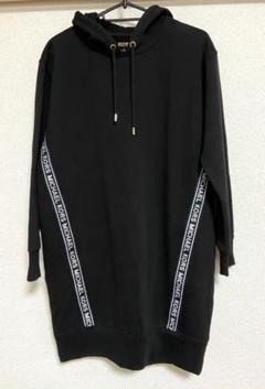 MICHAEL KORS フード付きパーカーワンピ S 黒 MICHAEL KORS フード付きパーカーワンピ S 黒