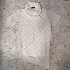 シヴァーライズ ホワイト　ボリューム・ドレープネック アシンメトリーＴシャツ