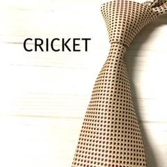 クリケット　CRICKET ネクタイ　ドット　ゴールドベージュ　レッド　ソリッドのサムネイル