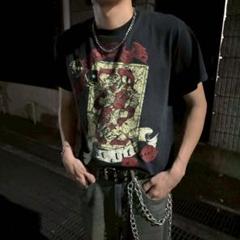archive grunge T-shirt skull fade BC77