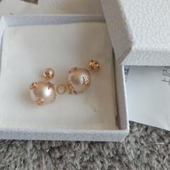 2449 台紙付き極美品✨Dior ピアスピンクゴールド