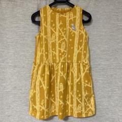 美品 デザインTシャツストア グラニフ ふくろ刺繍女の子ワンピース130cm