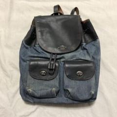 未使用級✨COACH リュック デニム マルチカラー ホースアンドキャリッジ 未使用級✨COACH リュック デニム マルチカラー ホースアンド