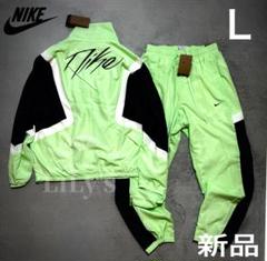 ナイキ　セットアップ　上下Lサイズ　ゴールド　バスケット　ジャージ　未使用品 1新品未使用 NIKE上下セットアップ Lサイズ ウーブン 黄緑