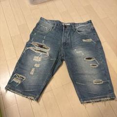 新品 ジョーダンクレイグ ハーフパンツ デニム クラッシュ加工 迷彩 W34のサムネイル