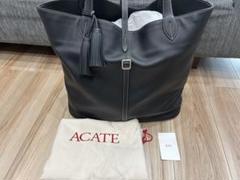 ACATE カウス　シュリンクレザートートバッグ　ブラック