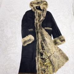 【美品】フォックスファー 本毛皮 リアルファー ハーフコート ブラック 11号 美品】フォックスファー 本毛皮 リアルファー ハーフコート